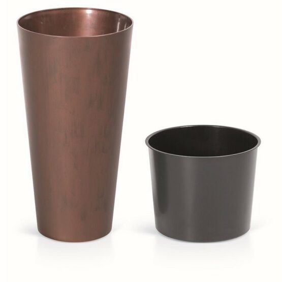 Kvetináč TUBUS SLIM CORTEN s vložkou 30 cm