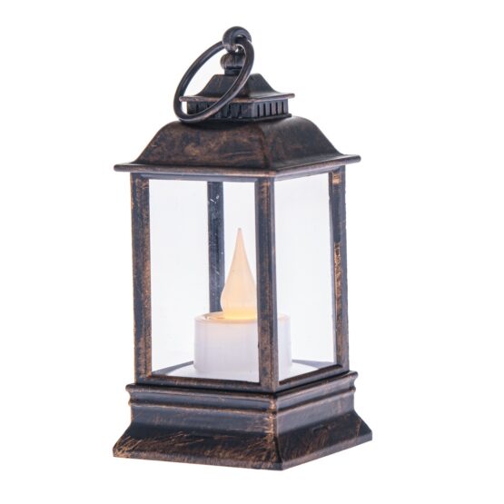 Lampáš s LED sviečkou Cremona bronzová