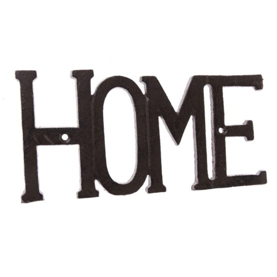 Liatinová dekorácia na stenu Home black