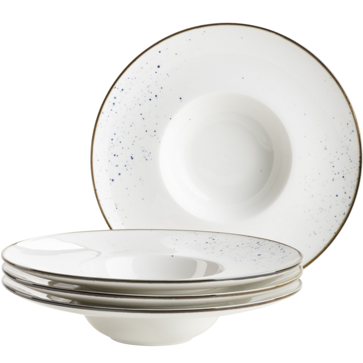 Mäser 4-dielna súprava gurmánskych tanierov Pintar White modré bodky 26 cm