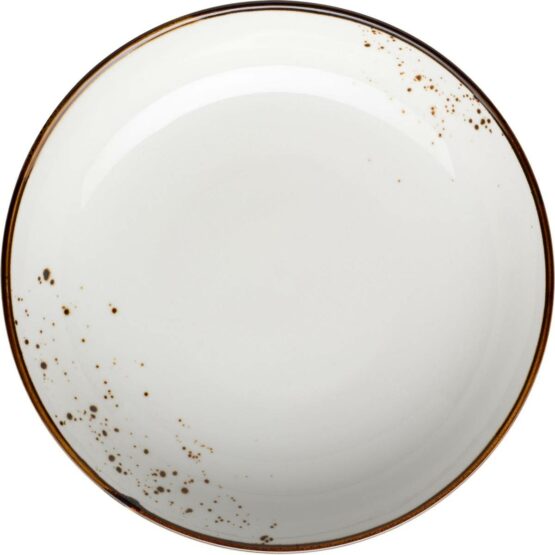 Mäser Hlboký tanier Pintar White hnedé bodky 21 cm