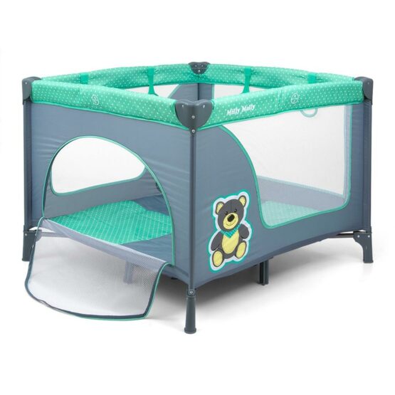 Milly Mally Detská skladacia ohrádka Funt Mint Bear
