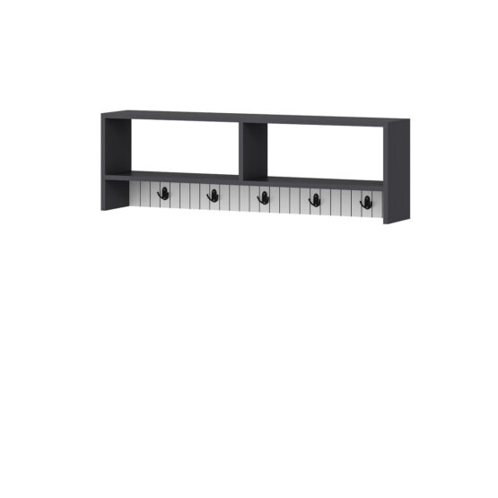 Nástenný vešiak Sarandon Anthracite White