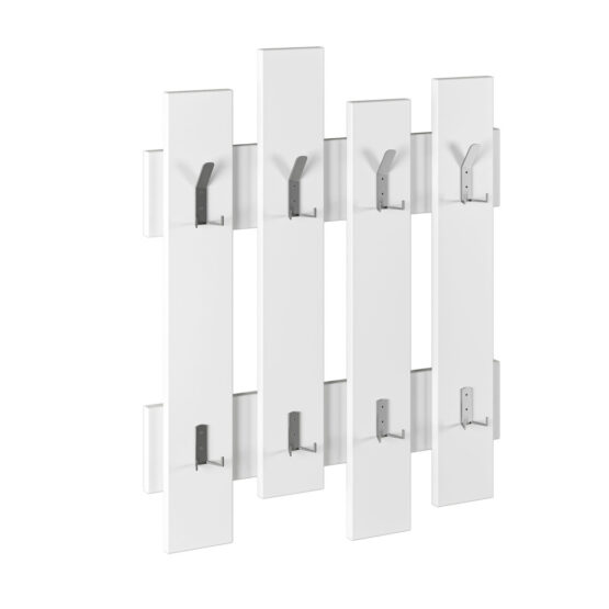 Nástenný vešiak Wave White
