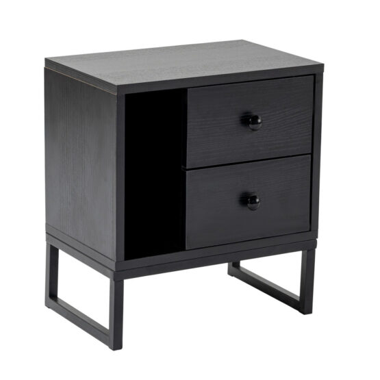 Nočný stolík Glimmer Wood Black