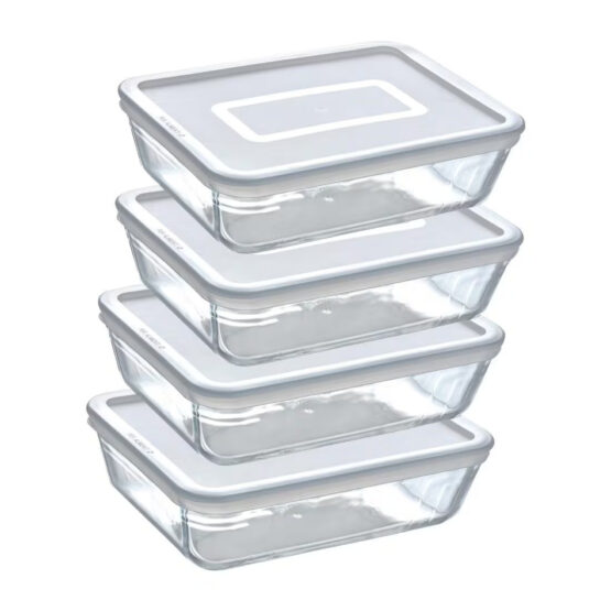 Pyrex Súprava sklenených dóz 4 ks