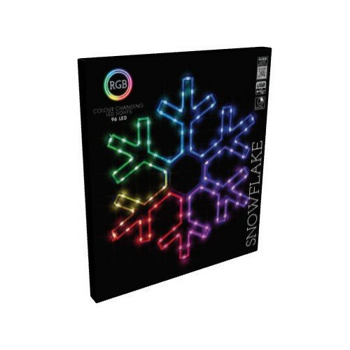 RGB Vianočná LED dekorácia Colouring snowflake 90 LED