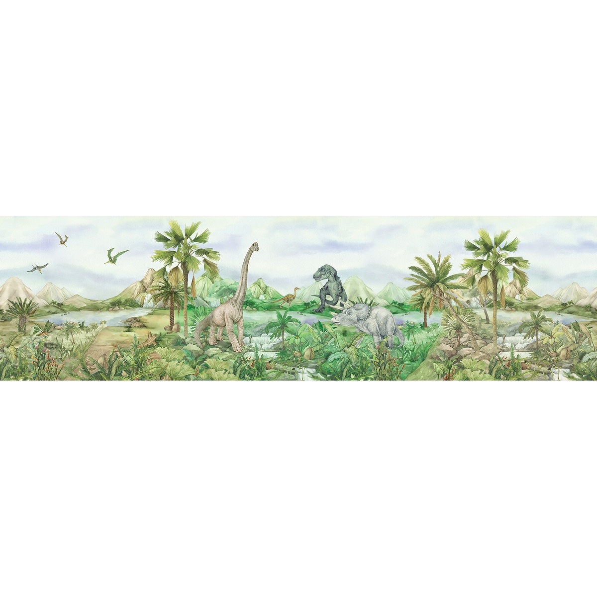 Samolepiaca bordúra Dino