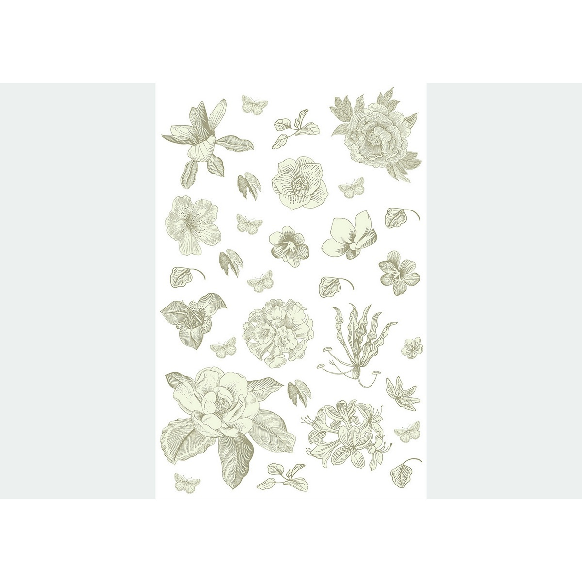 Samolepiaca dekoracia Old Graphics Florals