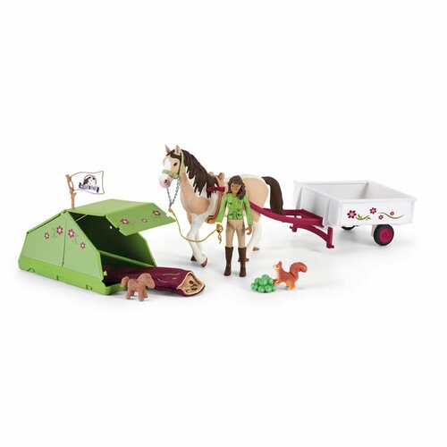 Schleich 42533 Sarah s koníkom a zvieratkami kempujú