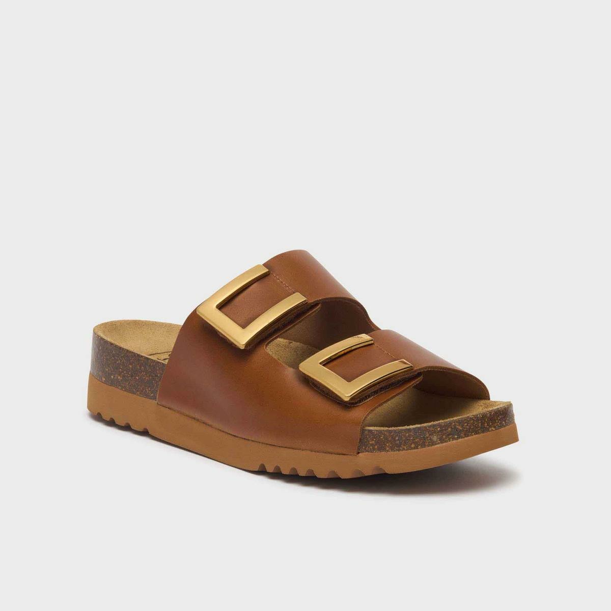 Scholl Monterey papuče hnedé