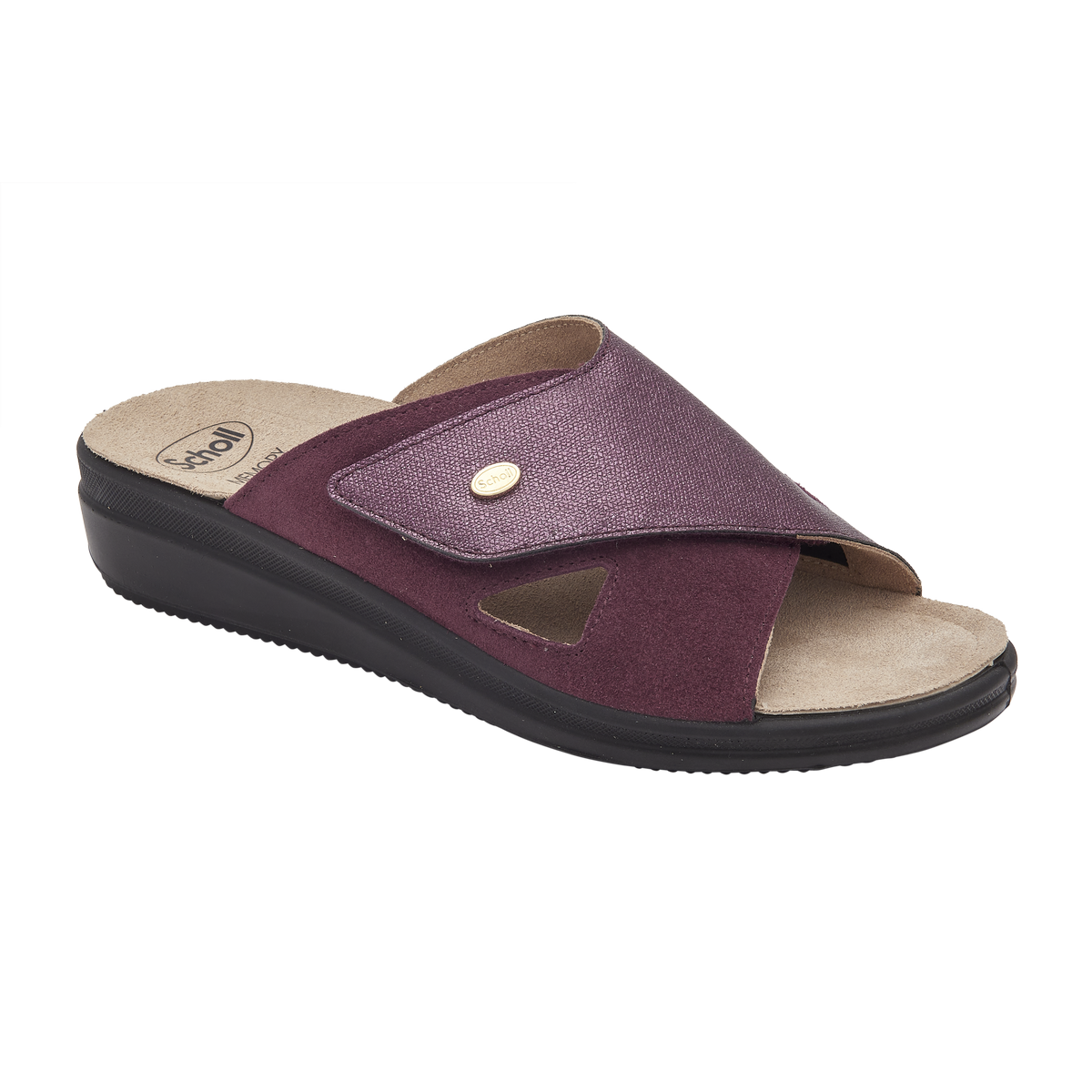 Scholl Papuče Antonia Cross burgundy