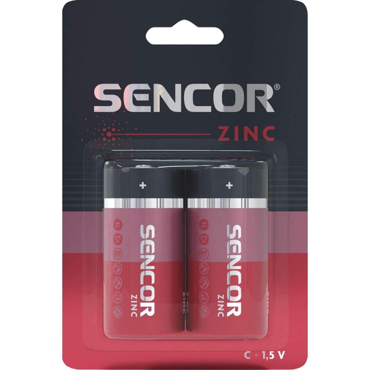 Sencor SBA R14 zinkouhlíková batéria C