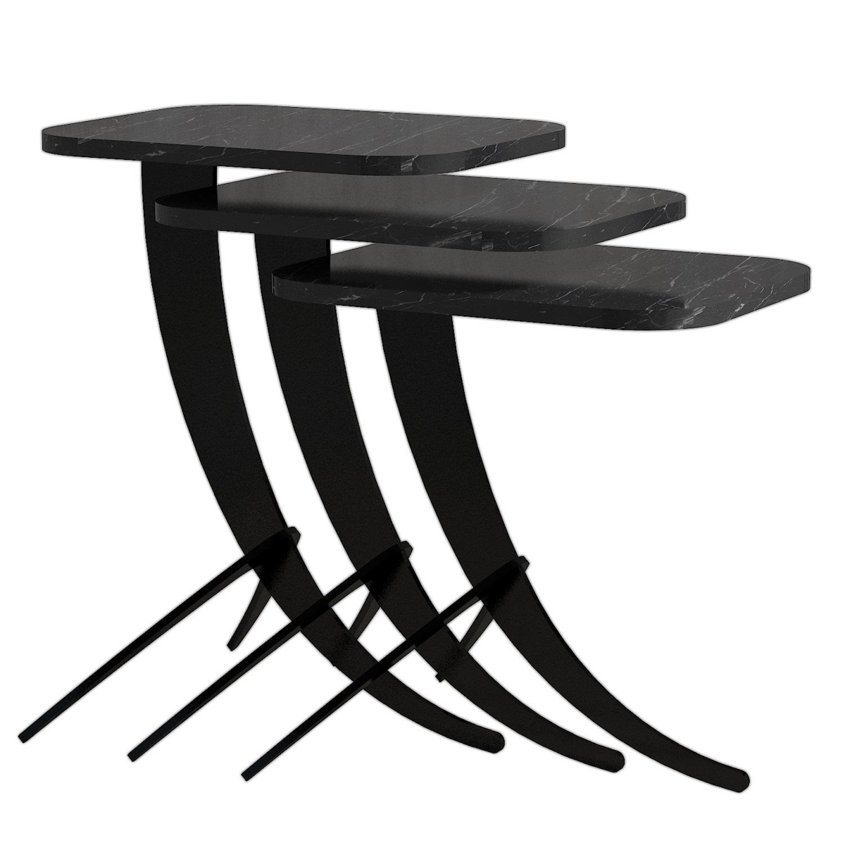 Skladací stôl Pion Black Marble