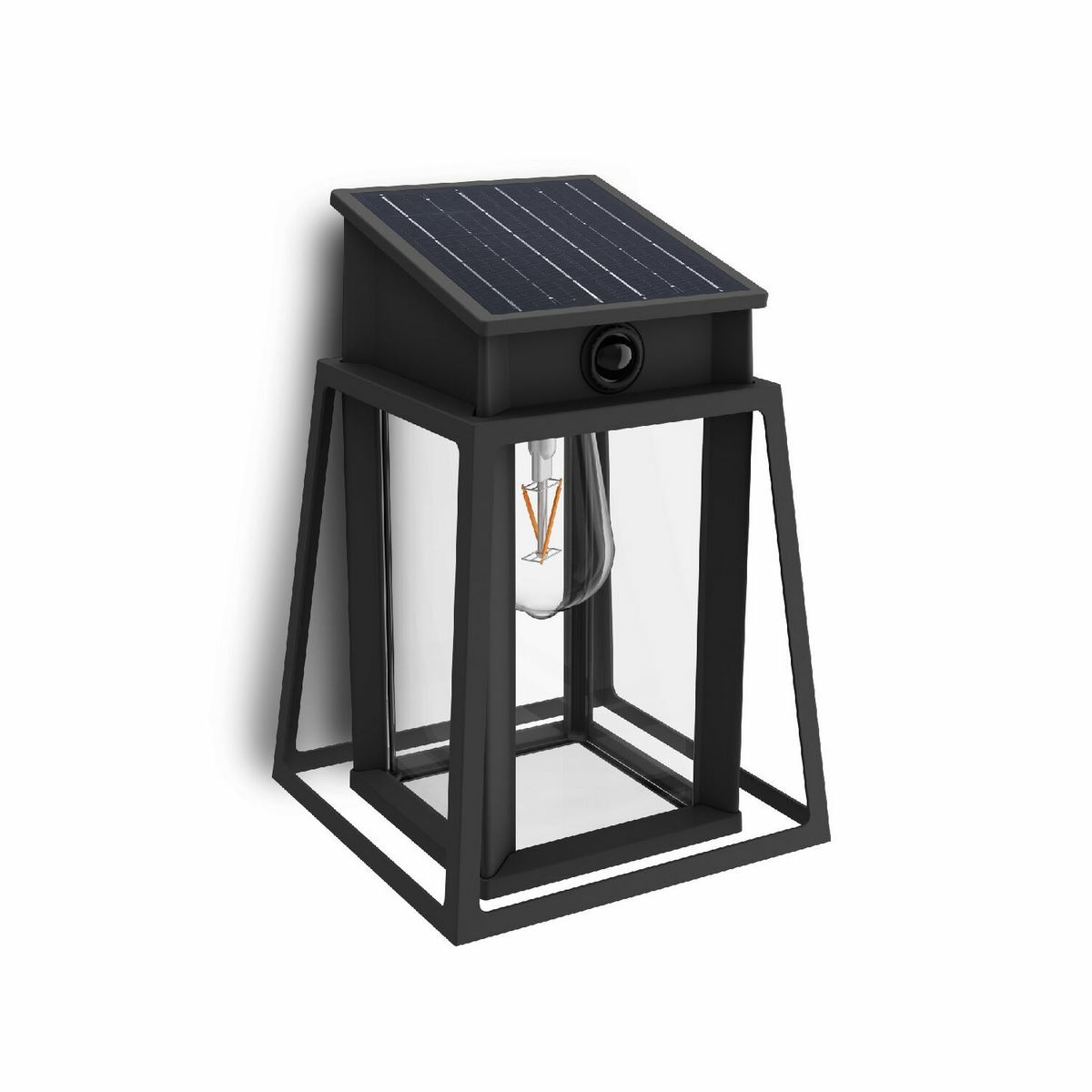 Solárne LED svietidlo Philips Lysin UltraEfficientso senzorom čierne