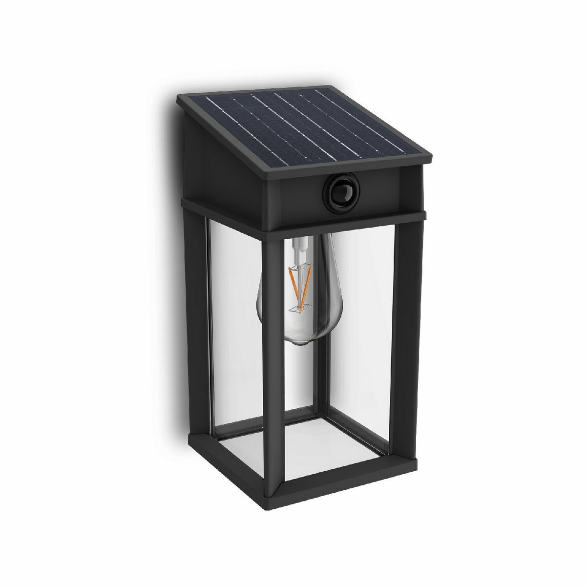 Solárne svietidlo Philips Geri UltraEfficient LEDso senzorom antracitová