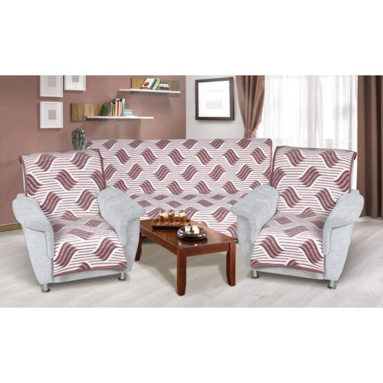 Bellatex Súprava Karmela plus 3+1+1 Vlnka burgundy