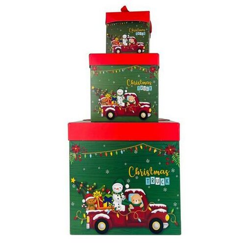 Toro Sada vianočných darčekových krabíc so stuhou Christmas Truck