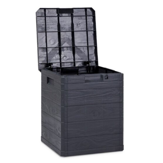 Úložný box na podušky Woody tmavosivá