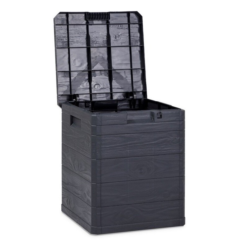 Úložný box na podušky Woody tmavosivá