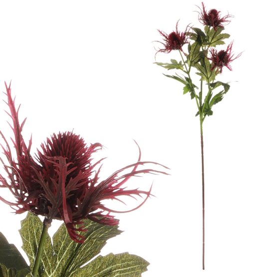 Umelá kvetina Eryngium červená