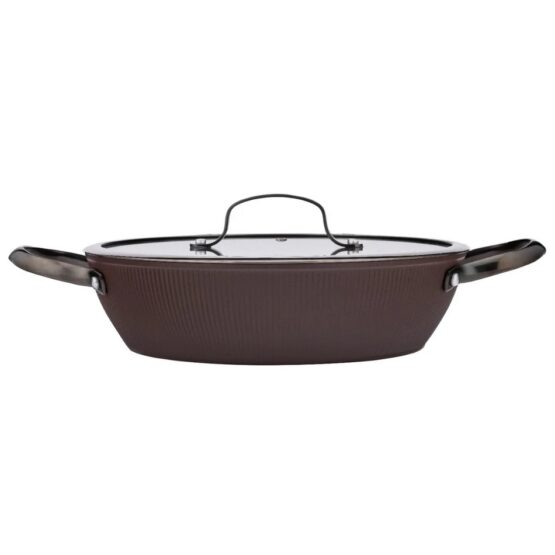 Valdinox Plytký kastról s pokrievkou Stripes 28 cm