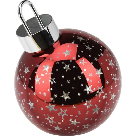 Vianočná LED ozdoba Xmas ball červená