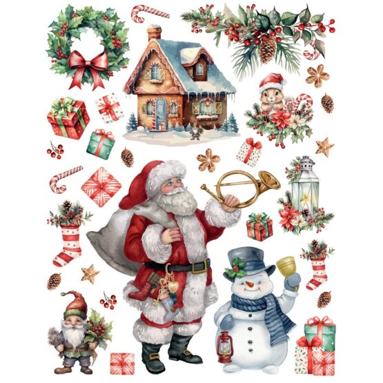 Vianočné samolepky Santa Claus