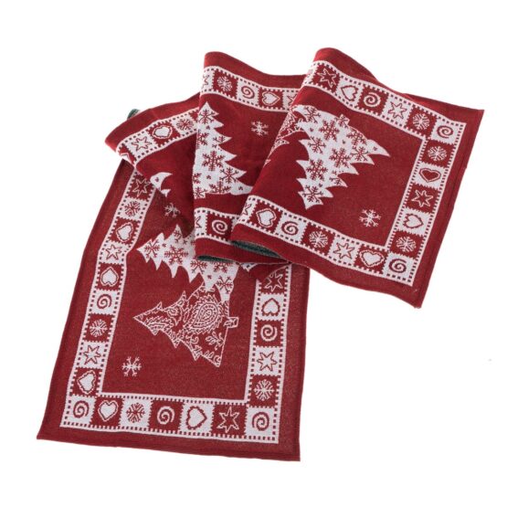 Vianočný behúň Holly christmas červená