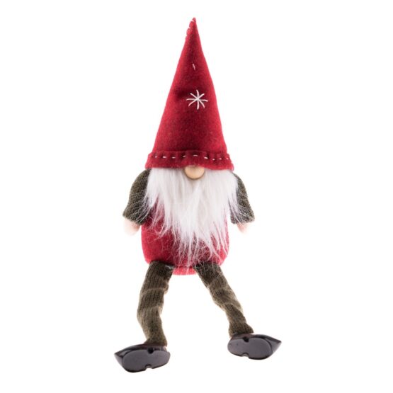 Vianočný textilný trpaslík Jolley červená​