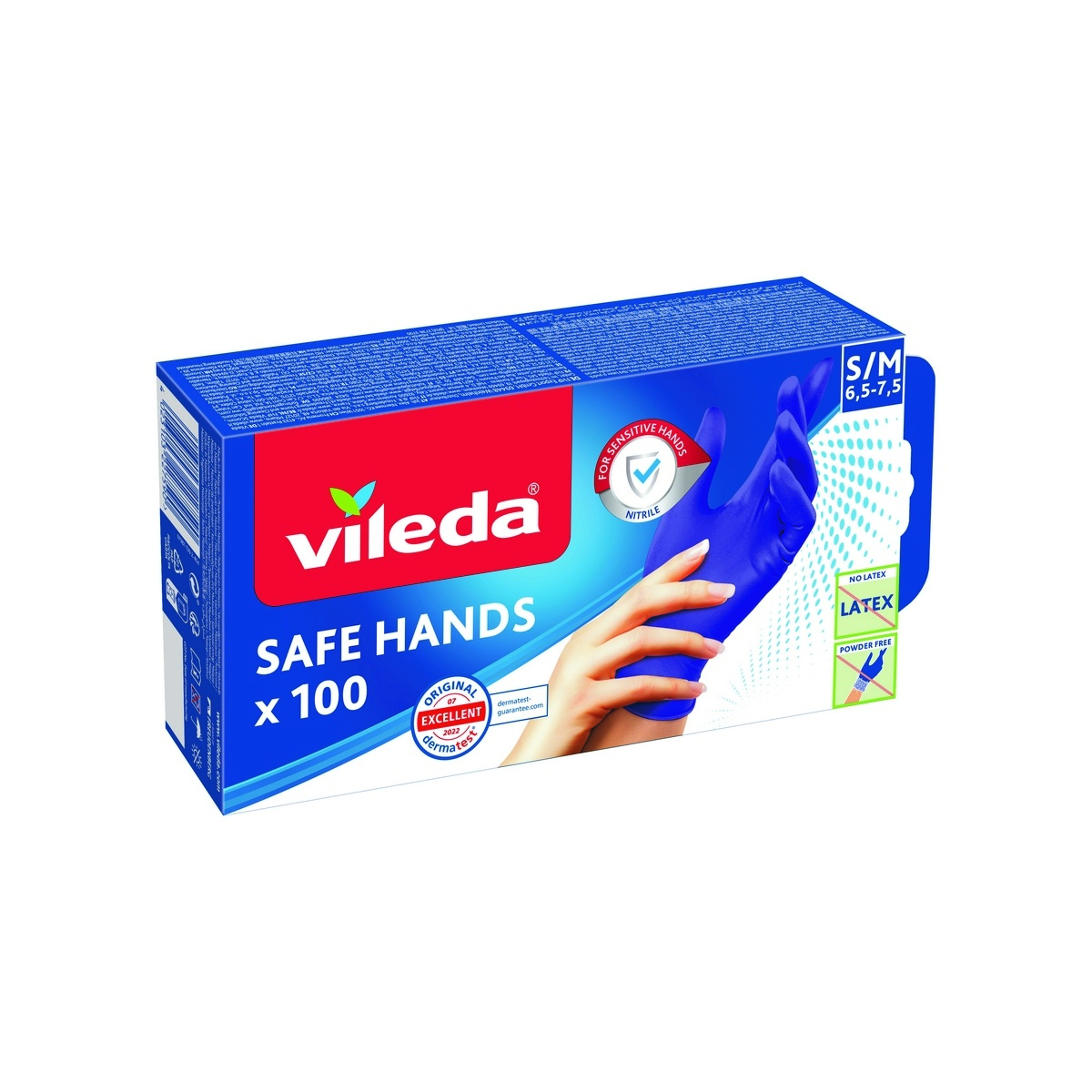 Vileda Safe Hands rukavice S/M 100 ks