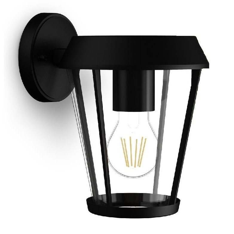 Vonkajšia nástenná lampa Philips Sunera čierna