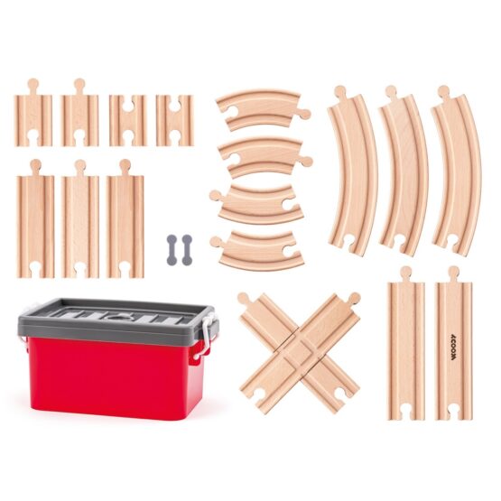 Woody Set koľají v plastovom boxe
