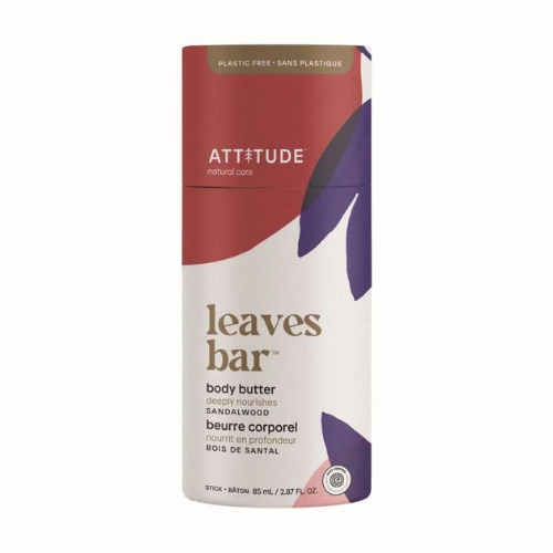 Tuhé telové maslo ATTITUDE Leaves bar - s vôňou santalového dreva 85g