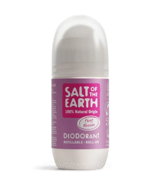 Prírodný kryštálový deodorant - kvet pivónie - roll on 75ml