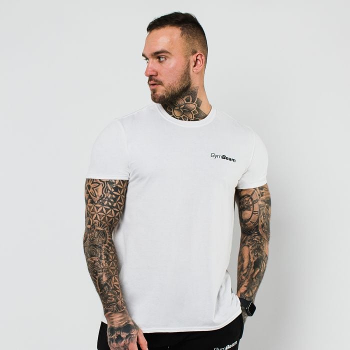 GymBeam Tričko Basic White  XXXL
