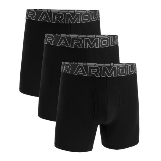 Under Armour Pánske boxerky M Perf Cotton 6in 3pack Black  LL