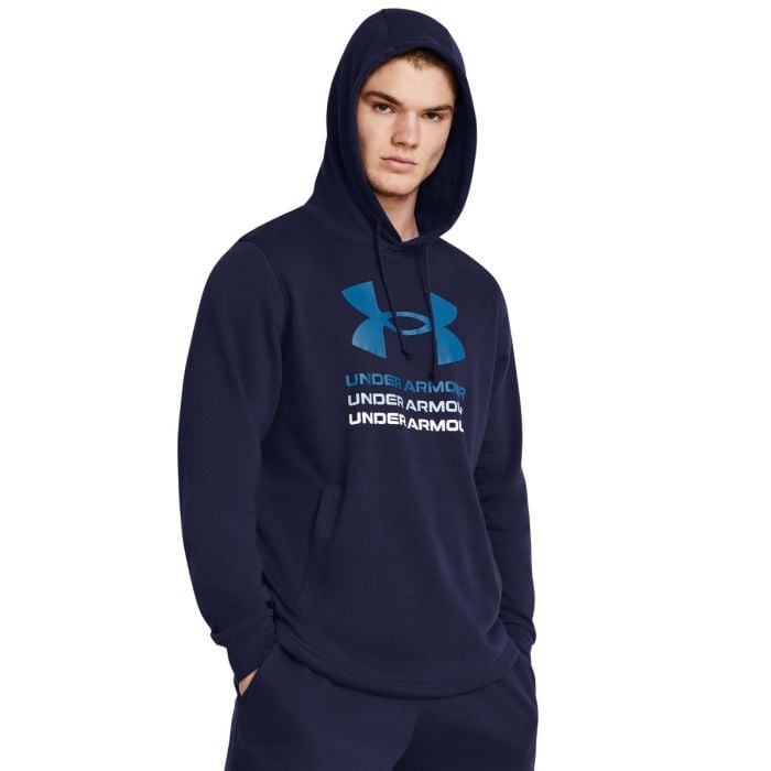 Under Armour Mikina Rival Terry Graphic Hood Blue  SS Under Armour Mikina Rival Terry Graphic Hood Blue  SS