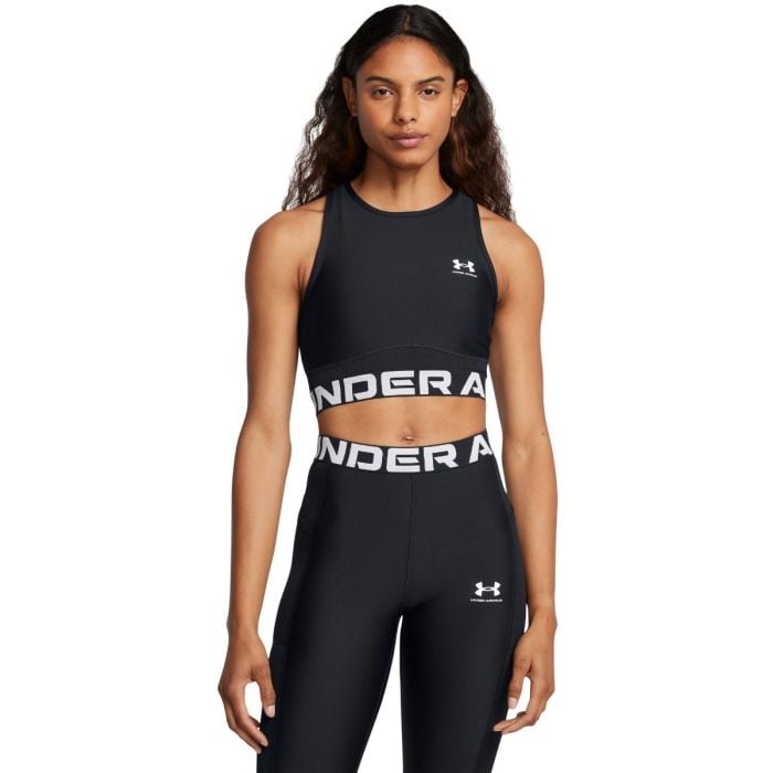 Under Armour Dámsky top HeatGear Rib Tank Black SS Under Armour Dámsky top HeatGear Rib Tank Black SS