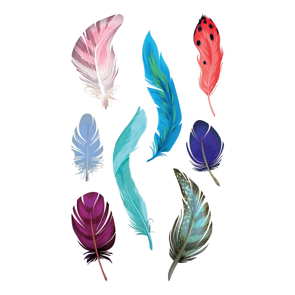 3D Samolepky Feather 3D Samolepky Feather