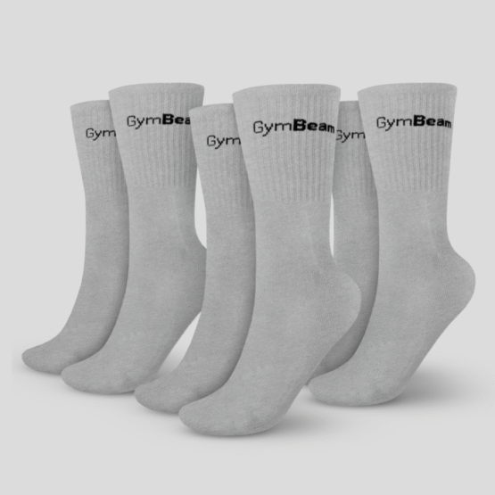 GymBeam Ponožky 3/4 Socks 3Pack Grey  LL