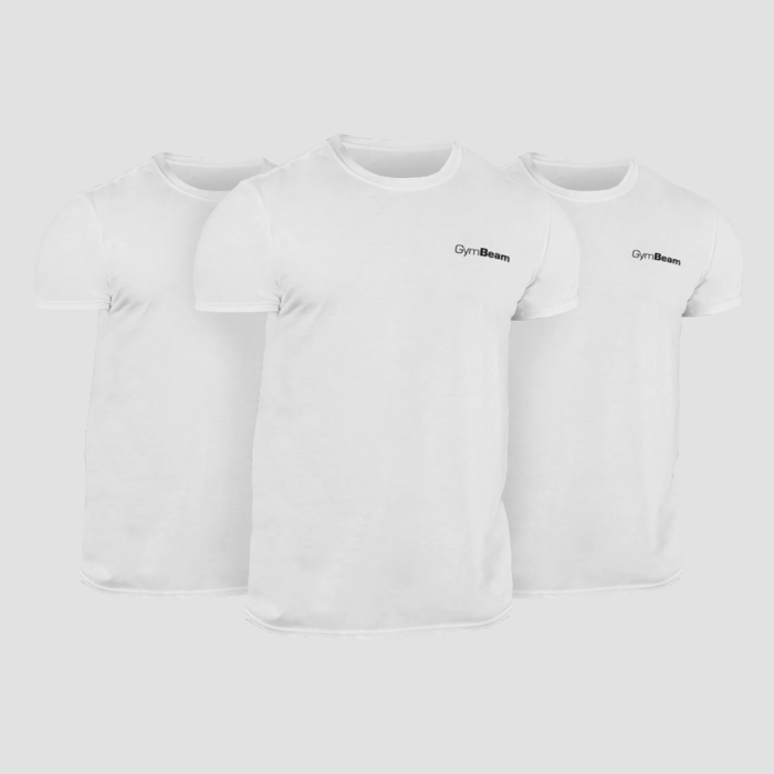 GymBeam Tričko Basic 3Pack White  XXXL - 3pack