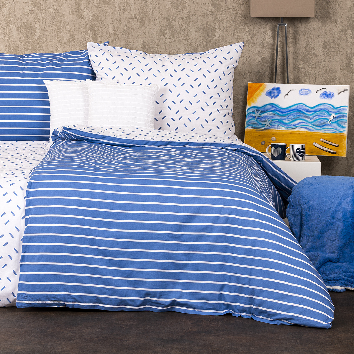 4Home Bavlnené obliečky Pruhy modrá 4Home Bavlnené obliečky Pruhy modrá