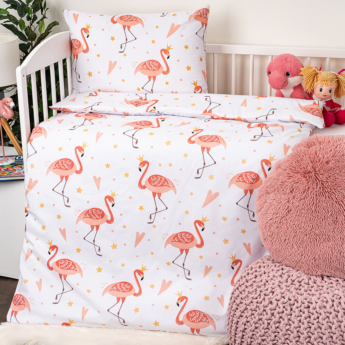 4Home Detské bavlnené obliečky do postieľky Flamingo 4Home Detské bavlnené obliečky do postieľky Flamingo