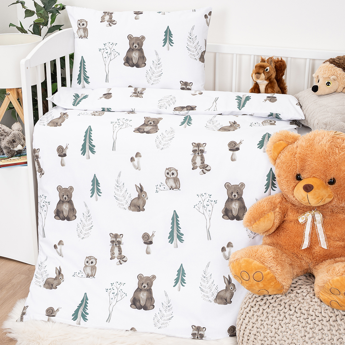 4Home Detské bavlnené obliečky do postieľky Forest Friends 4Home Detské bavlnené obliečky do postieľky Forest Friends