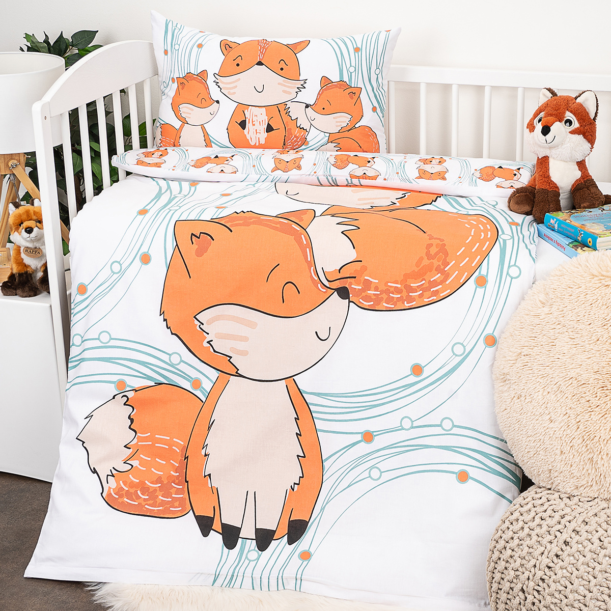 4Home Detské bavlnené obliečky do postieľky Foxes 4Home Detské bavlnené obliečky do postieľky Foxes