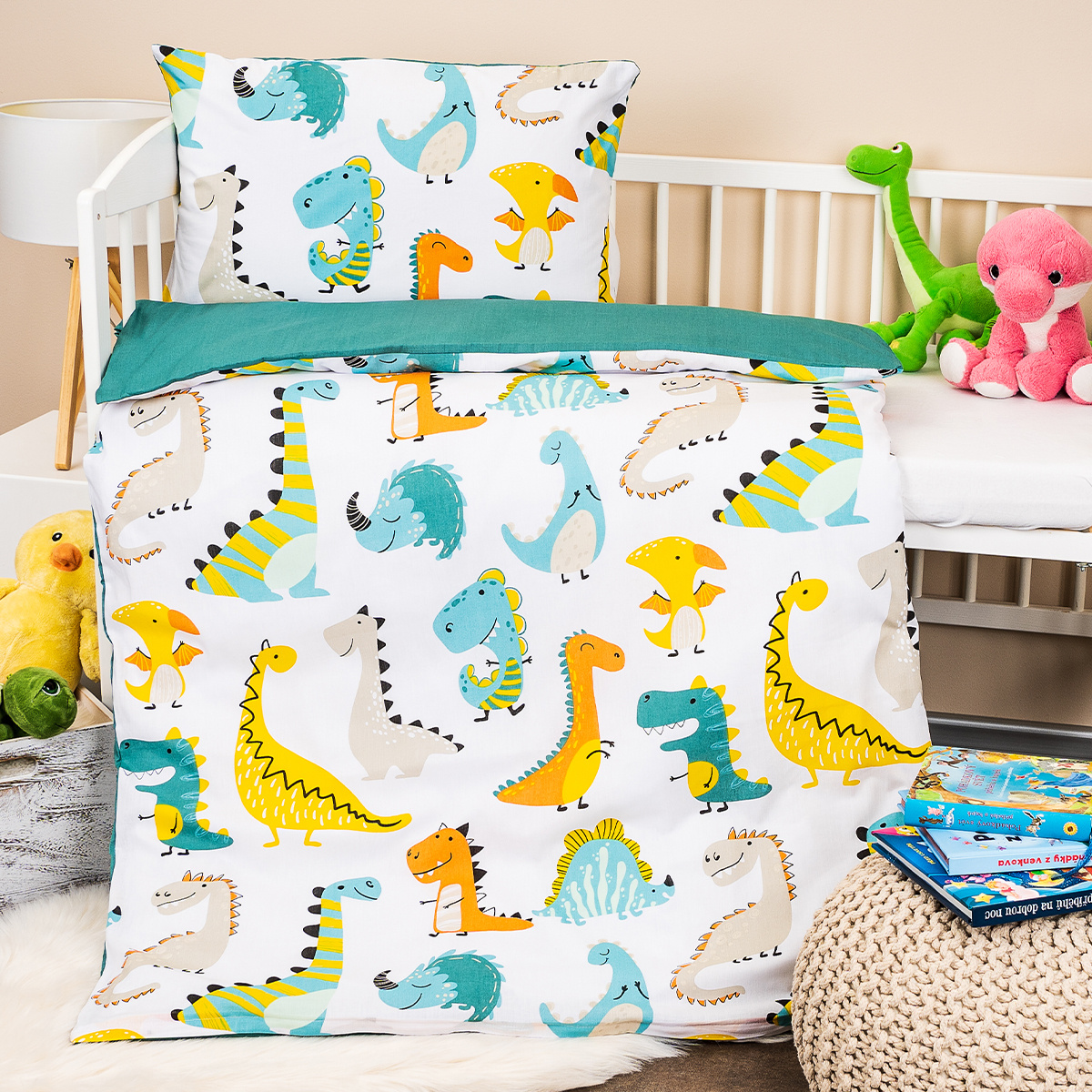 4Home Detské bavlnené obliečky do postieľky Little dino 4Home Detské bavlnené obliečky do postieľky Little dino
