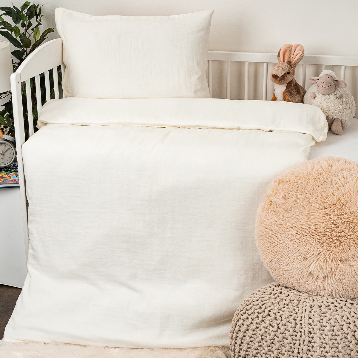 4Home Detské mušelínové obliečky do postieľky Cream
