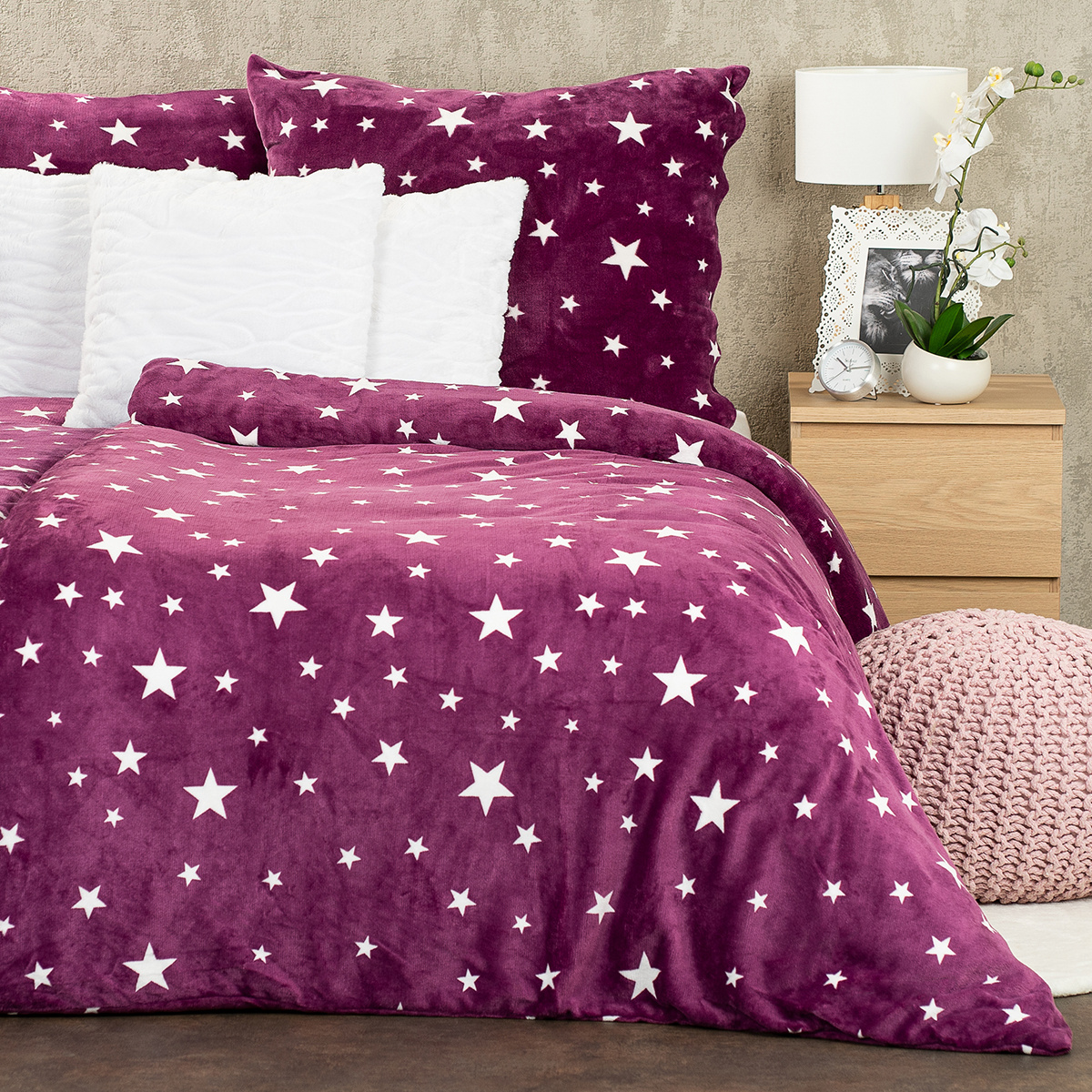 4Home Obliečky mikroflanel Stars violet
