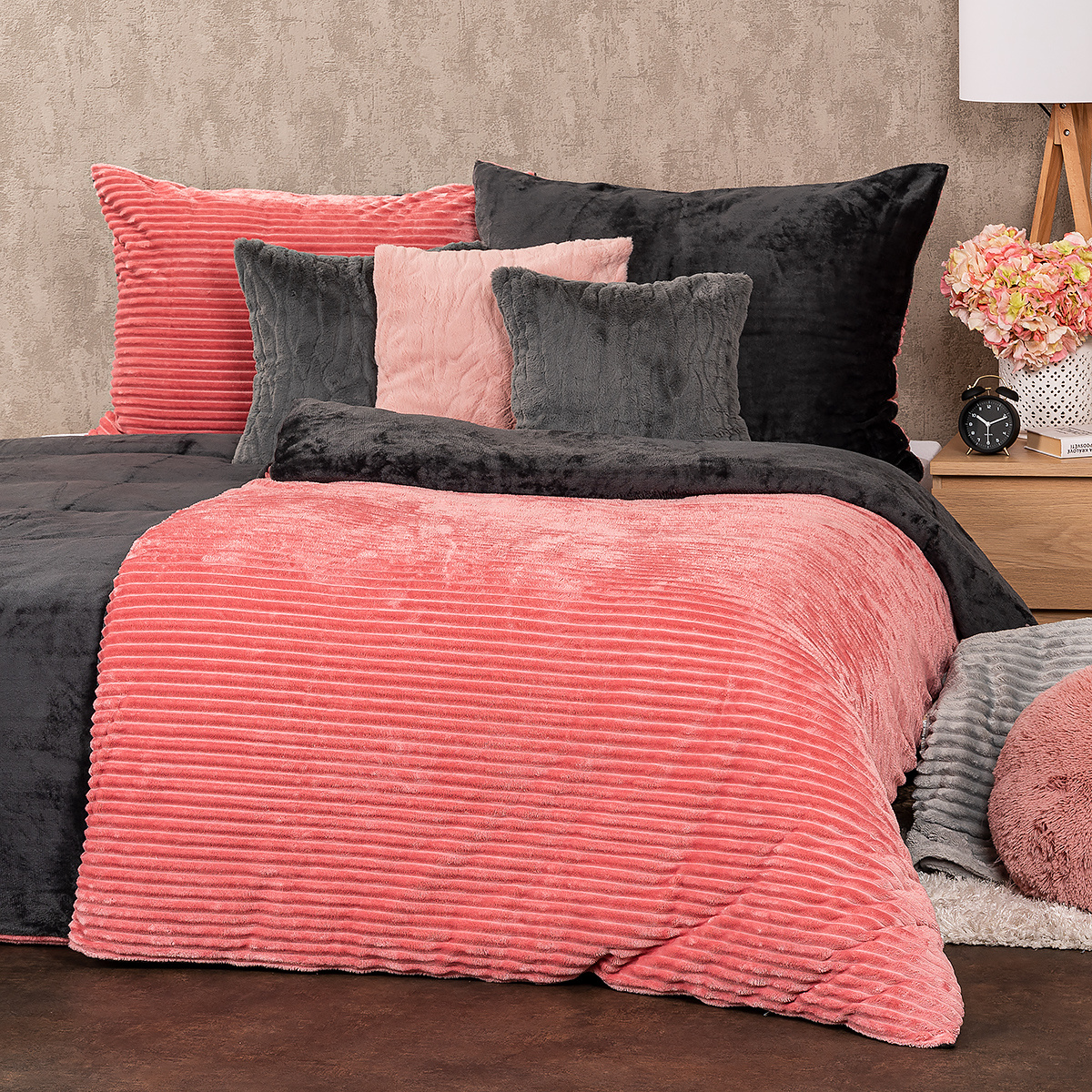 4Home Obliečky mikroflanel Stripe ružová